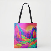 Kleurrijk Sunset Uitzicht Tote Bag (Voorkant)
