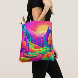Kleurrijk Sunset Uitzicht Tote Bag
