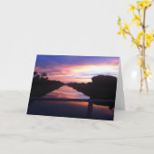 Kleurrijk Sunset Wenskaart Kaart (Gele Bloem)