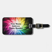 Kleurrijk surfgedrag bagagelabel (Voorkant horizontaal)