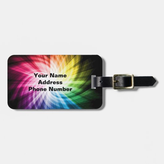 Kleurrijk surfgedrag bagagelabel (Voorkant horizontaal)