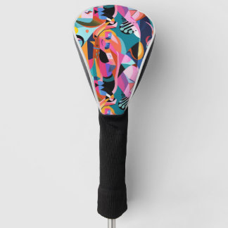Kleurrijk surrealistisch Abstract patroon Golfheadcover