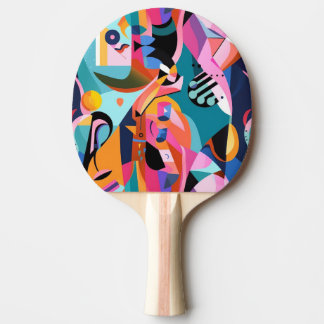 Kleurrijk surrealistisch Abstract patroon Tafeltennisbatje