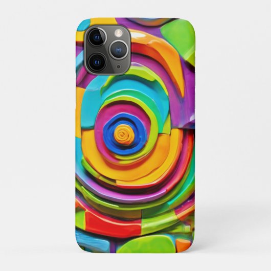 Kleurrijk surrealistisch beeldhouwspel Case-Mate iPhone case (Achterkant)
