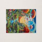 Kleurrijk surrealistisch land legpuzzel (Horizontaal)