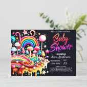 Kleurrijk Sweet Celebration Baby shower Kaart (Staand voorkant)