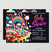 Kleurrijk Sweet Celebration Baby shower Kaart (Voorkant / Achterkant)