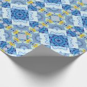 Kleurrijk symmetrisch naadloos patroon, ontwerp in cadeaupapier (Hoek)