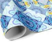 Kleurrijk symmetrisch naadloos patroon, ontwerp in cadeaupapier (Rol Hoek)