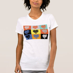 Kleurrijk T-shirt voor het hart