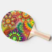 kleurrijk tafeltennisbatje (Zijkant)