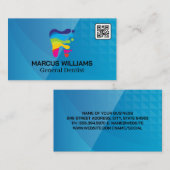 Kleurrijk Tandartslogo | QR-code Visitekaartje (Voorkant / Achterkant)