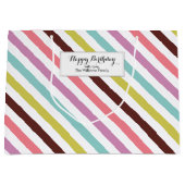 Kleurrijk tapepatroon op maat groot cadeauzakje (Voorkant)