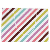 Kleurrijk tapepatroon op maat groot cadeauzakje (Achterkant)