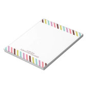 Kleurrijk tapepatroon op maat notitieblok (Linkerzijde)