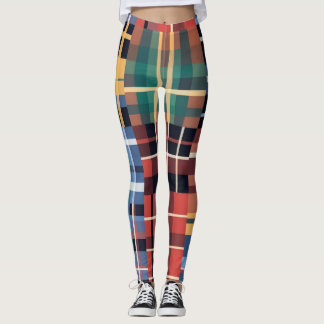 Kleurrijk Tartan Mengpatroon Leggings