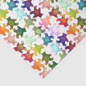 Kleurrijk Teddy Bears Verpakkingspapier Tissuepapier (Detail)