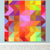 Kleurrijk tegelpatroon canvas afdruk (Insitu (Houten vloer))