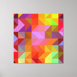 Kleurrijk tegelpatroon canvas afdruk