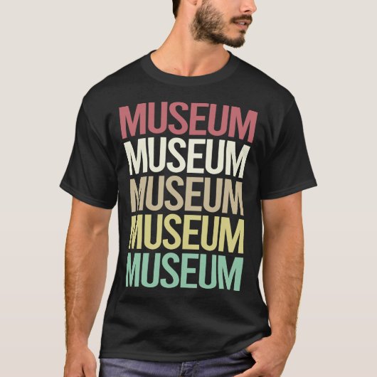 Kleurrijk Tekstmuseum T-shirt (Voorkant)