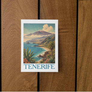 Kleurrijk Tenerife Canarische Eilanden Mount Teide Briefkaart