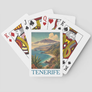 Kleurrijk Tenerife Canarische Eilanden Mount Teide Pokerkaarten