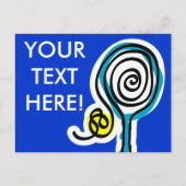 Kleurrijk tennis spiraal touw briefkaart (Voorkant)