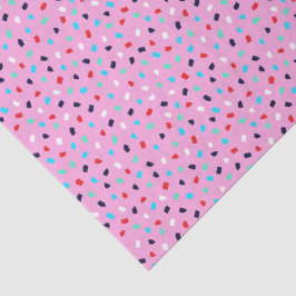 Kleurrijk Terrazzo Confetti Patroon Grapefruit Roz Tissuepapier