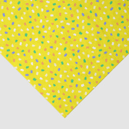Kleurrijk Terrazzo Confetti Patroon Helder Citroen Tissuepapier