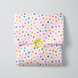 Kleurrijk Terrazzo Confetti Patroon Roze Limonade Tissuepapier