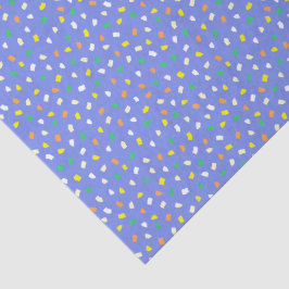 Kleurrijk Terrazzo Confetti Patroon Stof Blauw Tissuepapier