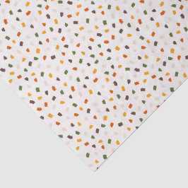 Kleurrijk Terrazzo Confetti Patroon Warm Retro Tissuepapier
