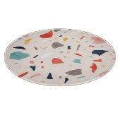 Kleurrijk terrazzo: naadloze rotsfragmenten. snijplank (Hoek)