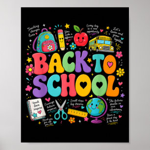 Kleurrijk Terug naar school Student 100 dagen cade Poster