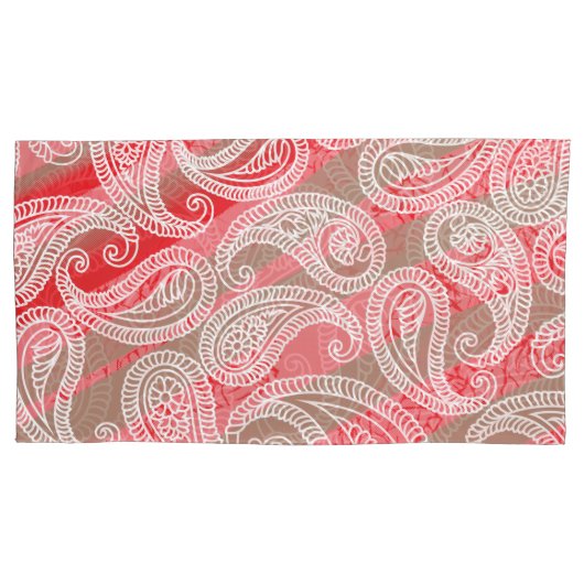 Kleurrijk textielontwerp met ingewikkelde paisle kussensloop (Voorkant-Links)