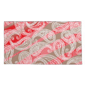 Kleurrijk textielontwerp met ingewikkelde paisle kussensloop (Achterkant-Links)