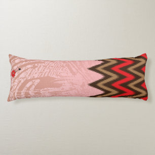 Kleurrijk textielpatroon met ingewikkelde flora lichaamskussen