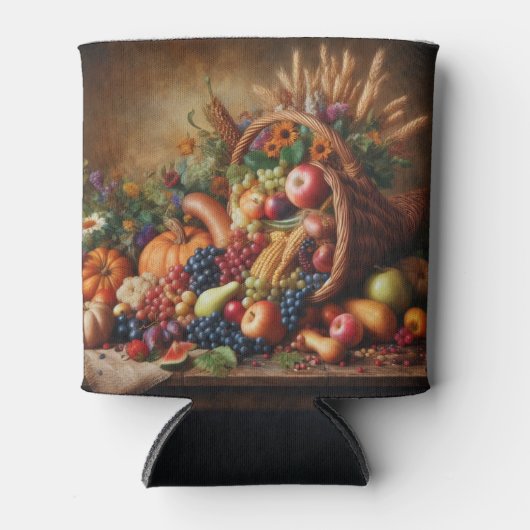 Kleurrijk/Thanksgiving/Cornucopia/Herfst Blikjeskoeler (Voorkant)