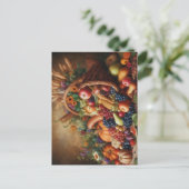 Kleurrijk/Thanksgiving/Cornucopia/Herfst Feestdagenkaart (Staand voorkant)