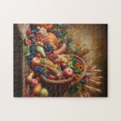 Kleurrijk/Thanksgiving/Cornucopia/Herfst Legpuzzel (Horizontaal)