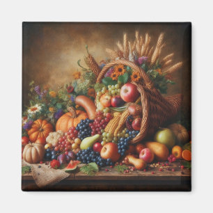Kleurrijk/Thanksgiving/Cornucopia/Herfst Magneet