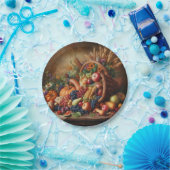 Kleurrijk/Thanksgiving/Cornucopia/Herfst Papieren Bordje (Feest)