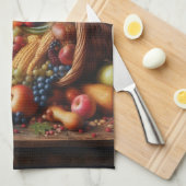 Kleurrijk/Thanksgiving/Cornucopia/Herfst Theedoek (Quarter Fold)