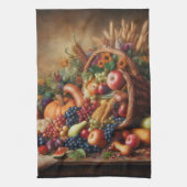 Kleurrijk/Thanksgiving/Cornucopia/Herfst Theedoek (Verticaal)