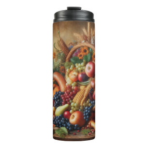 Kleurrijk/Thanksgiving/Cornucopia/Herfst Thermosbeker