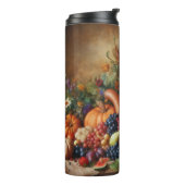 Kleurrijk/Thanksgiving/Cornucopia/Herfst Thermosbeker (Gedraaid links)