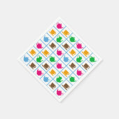 Kleurrijk theeapositiel servet (Hoek)