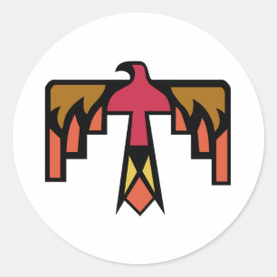 Kleurrijk Thunderbird ontwerp Ronde Sticker