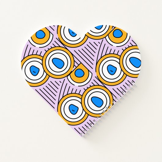 Kleurrijk Tibetaans abstract kunstwerk Modern Notitieboek (Achterkant)