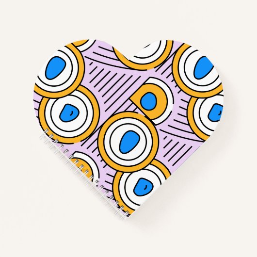 Kleurrijk Tibetaans abstract kunstwerk Modern Notitieboek (Voorkant)